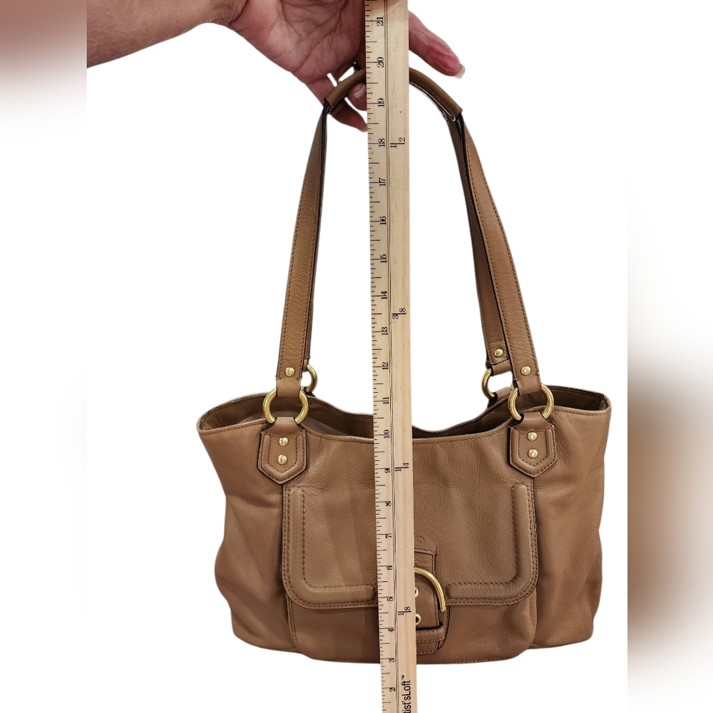 Coach Tan Leather Shoulder Bag with Matching Wallet - Picture 13 of 16